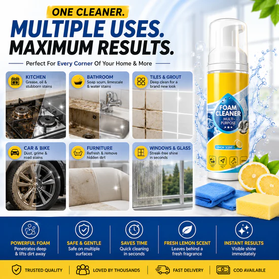 Buy 1 Get 1 FREE 🎁 All-in-One Stain Remover One bottle for grease, dirt, fabric stains, shoes, tiles, and more!