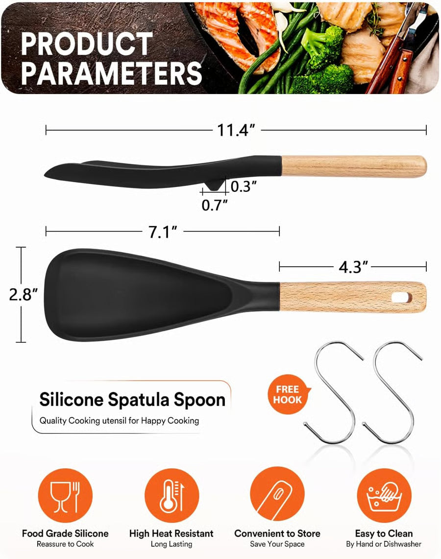 🔥This Week's Special Price $19.99 for 2Pcs -Multifunction Spatula Cooking Spoon