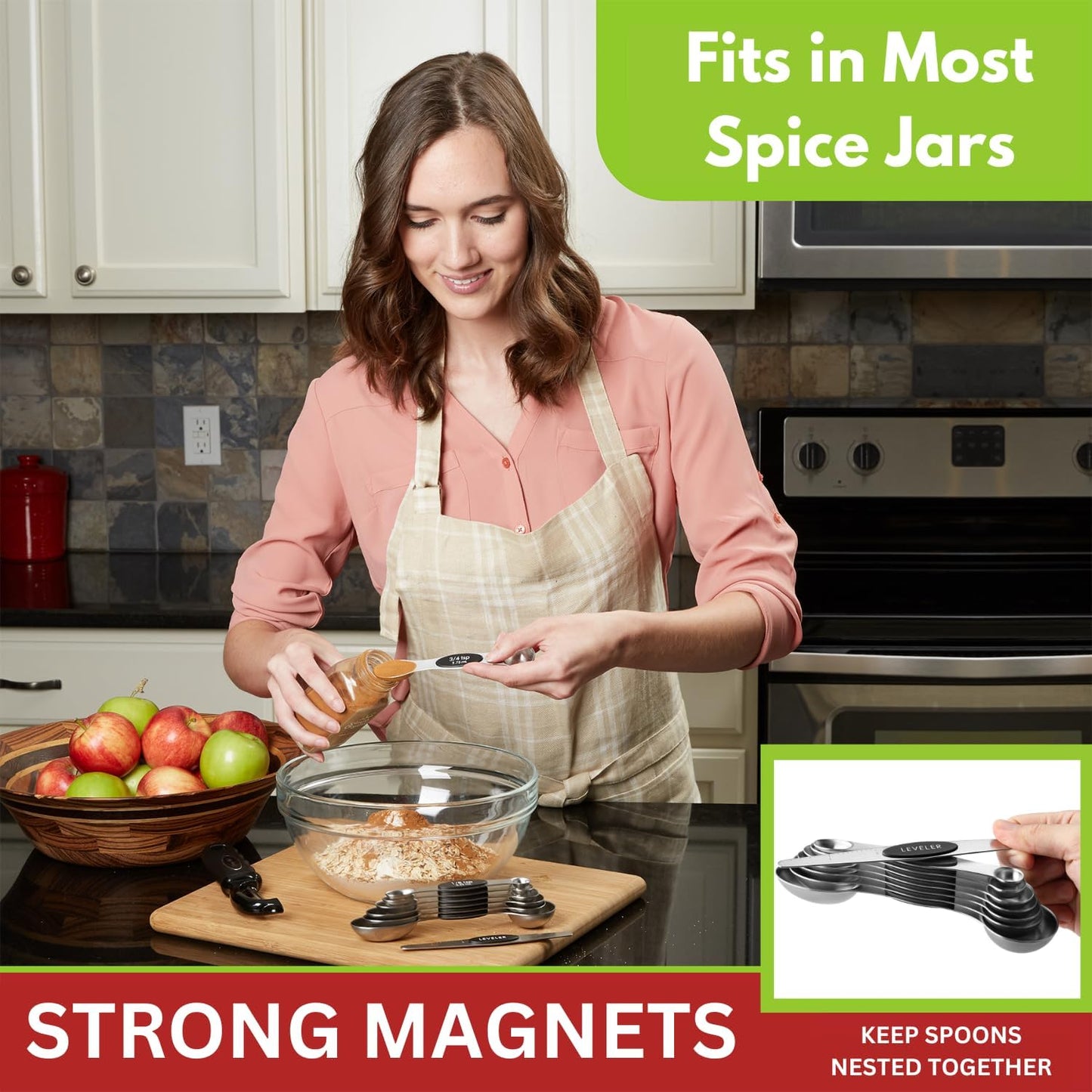 Magnetic Stainless Steel Measuring Spoons