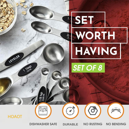 Magnetic Stainless Steel Measuring Spoons