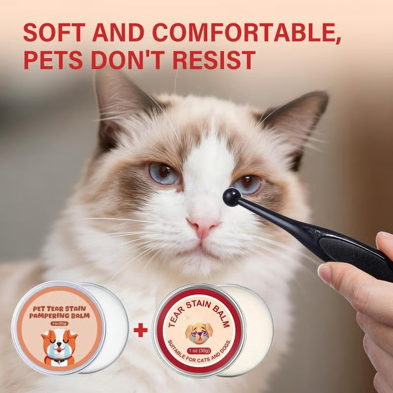 👀✨PET Tear Stain Protection Cream & Brush Set 🐱🐶 For Dogs & Cats