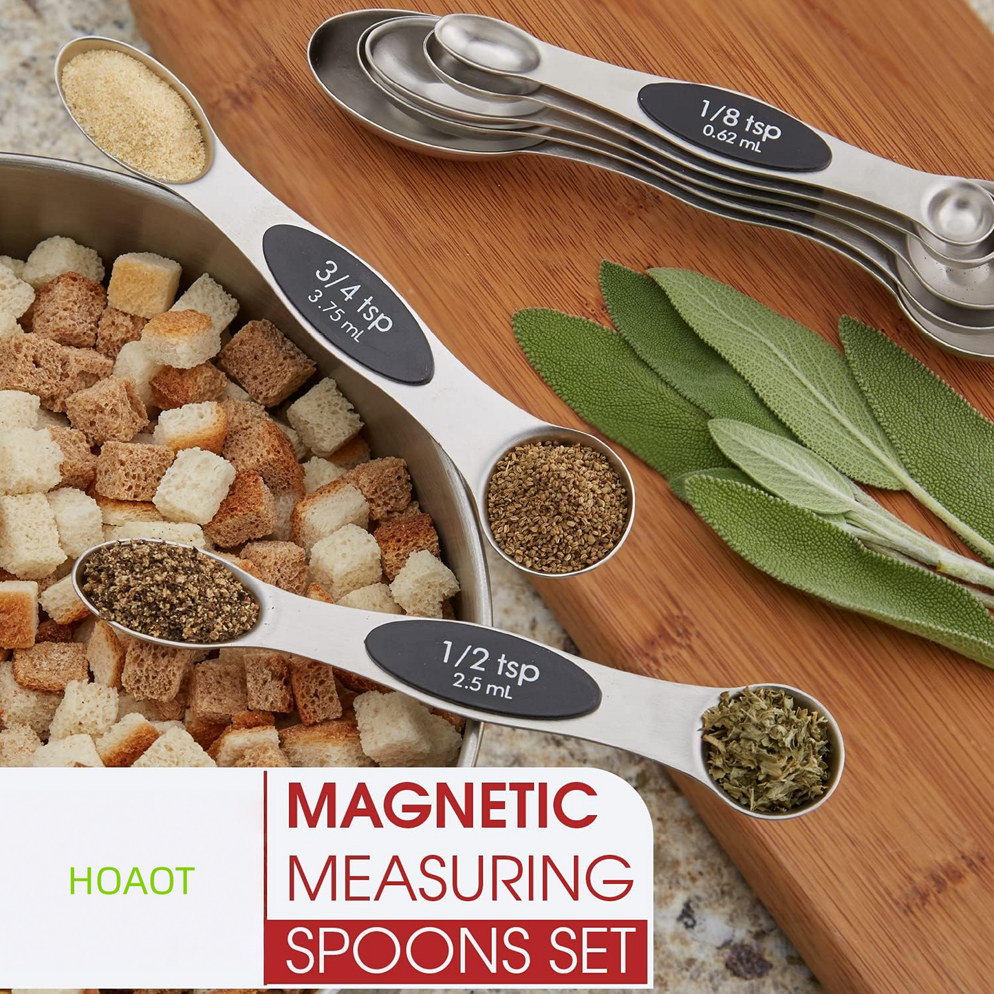 Magnetic Stainless Steel Measuring Spoons