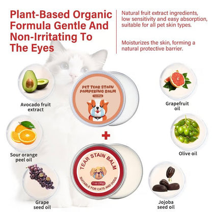 👀✨PET Tear Stain Protection Cream & Brush Set 🐱🐶 For Dogs & Cats