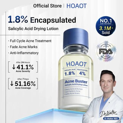 Acne Treatment Lotion | 24H Pimple Care & 7-Day Scar Fade | 1.8% Salicylic Acid, 4% Niacinamide & 10% Sulfur