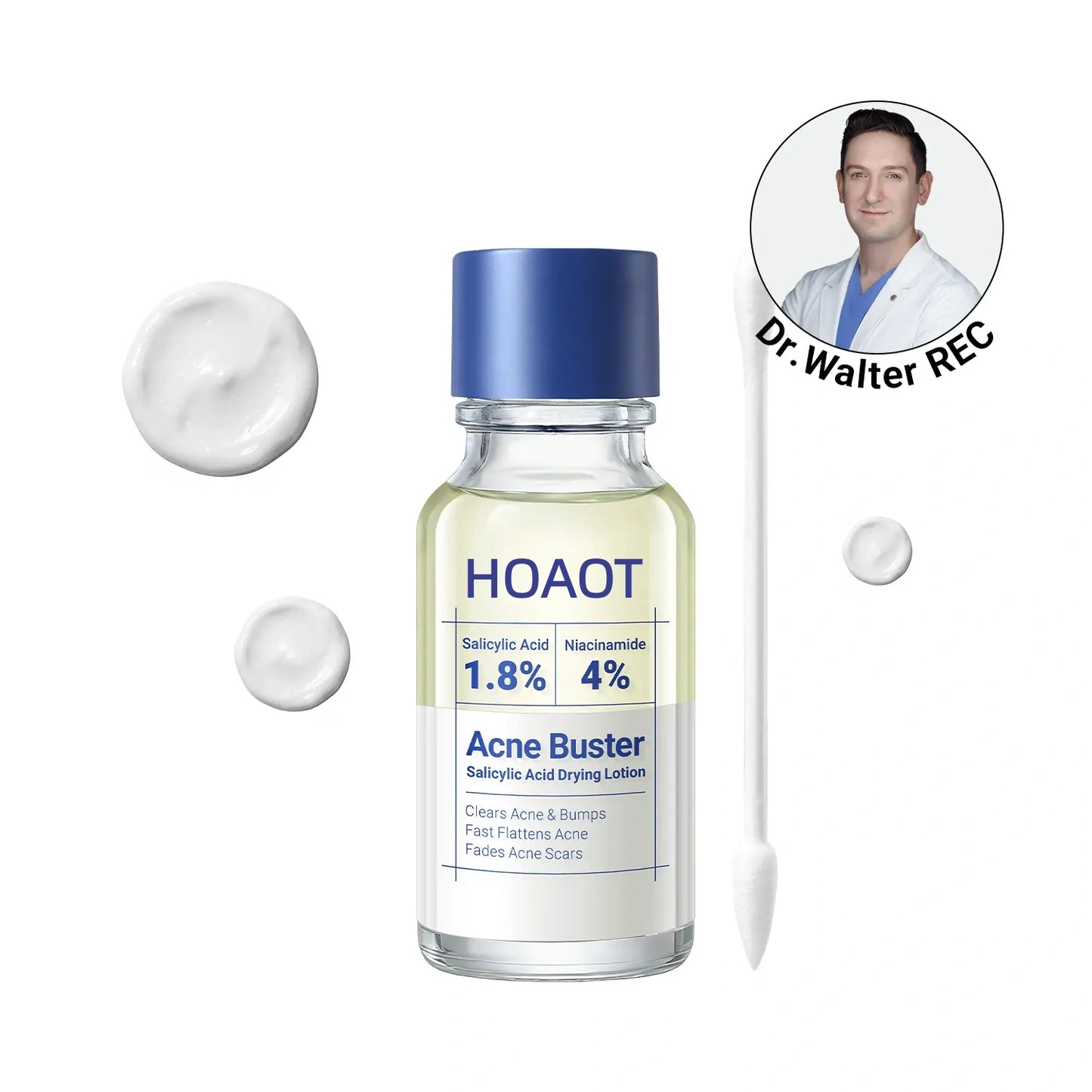 Acne Treatment Lotion | 24H Pimple Care & 7-Day Scar Fade | 1.8% Salicylic Acid, 4% Niacinamide & 10% Sulfur