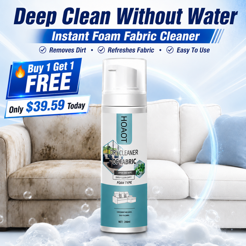 Deep Clean Without Water Instant Foam Fabric Cleaner Removes Dirt • Refreshes Fabric • Easy To Use 🔥 Buy 1 Get 1 FREE