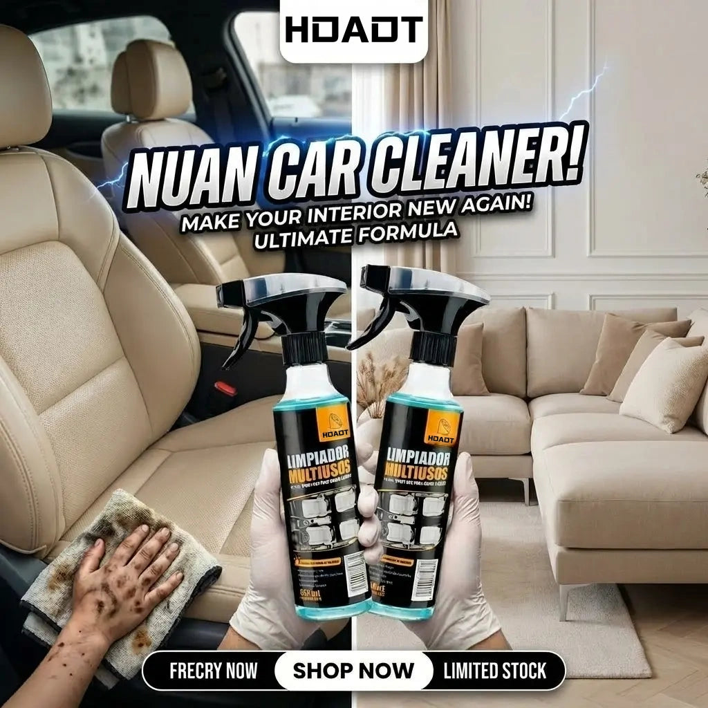 Buy one get one free! -🚗✨HOAOT Multi-Purpose Cleaning Spray - a powerful stain remover for car interiors and home surfaces - the ultimate solution for deep cleaning stubborn stains.