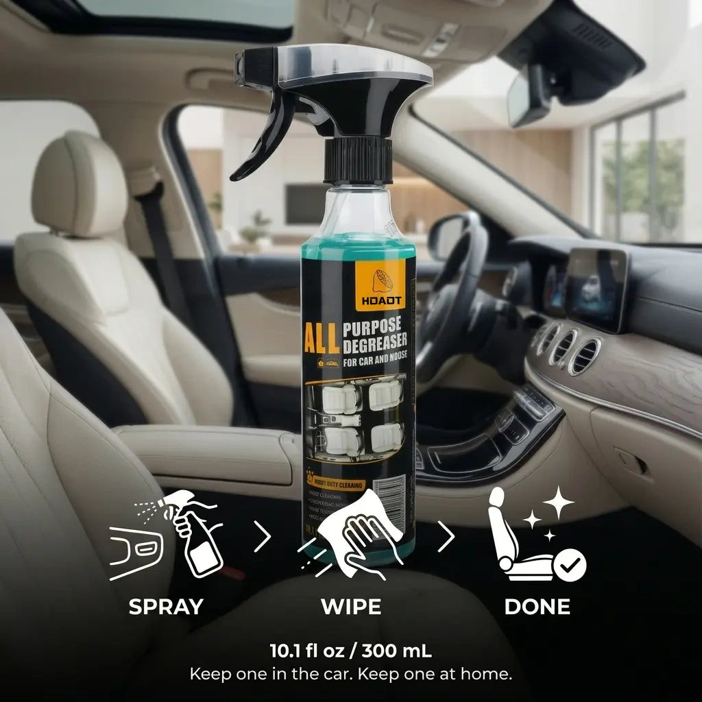 Buy one get one free! -🚗✨HOAOT Multi-Purpose Cleaning Spray - a powerful stain remover for car interiors and home surfaces - the ultimate solution for deep cleaning stubborn stains.
