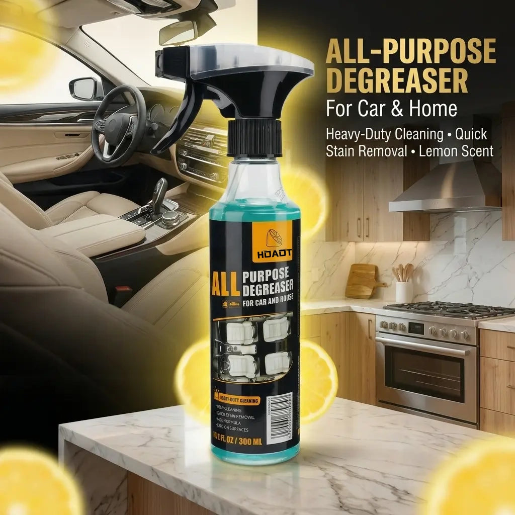 Buy one get one free! -🚗✨HOAOT Multi-Purpose Cleaning Spray - a powerful stain remover for car interiors and home surfaces - the ultimate solution for deep cleaning stubborn stains.