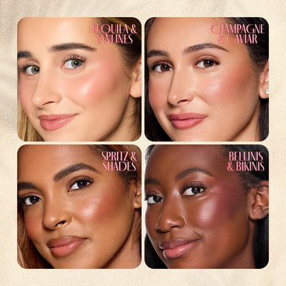 Multi-Effect Moisturizing Makeup Stick + Brush - Double-Ended Cream Blush & Contouring Stick