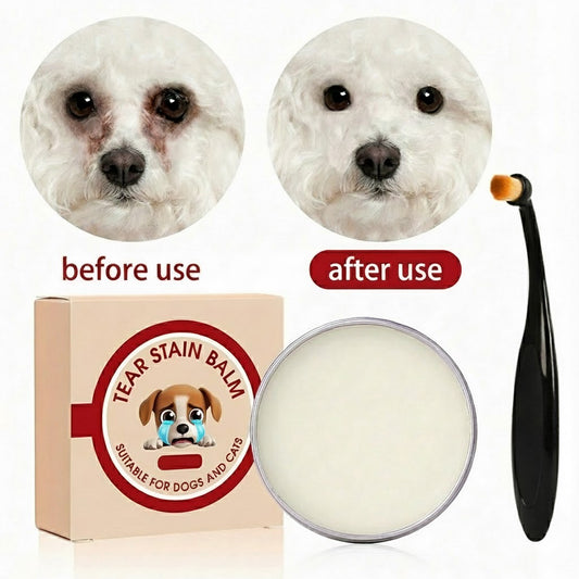 👀✨PET Tear Stain Protection Cream & Brush Set 🐱🐶 For Dogs & Cats
